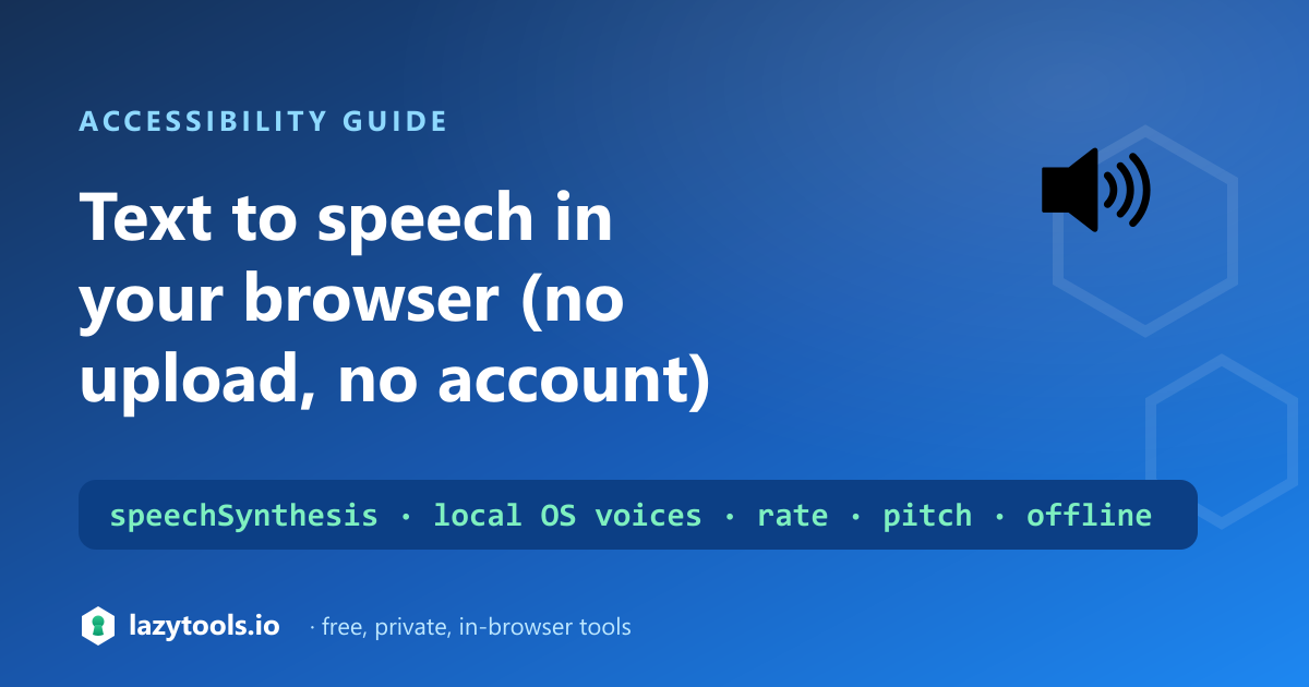 Text being read aloud by the browser's speech synthesis using local operating-system voices