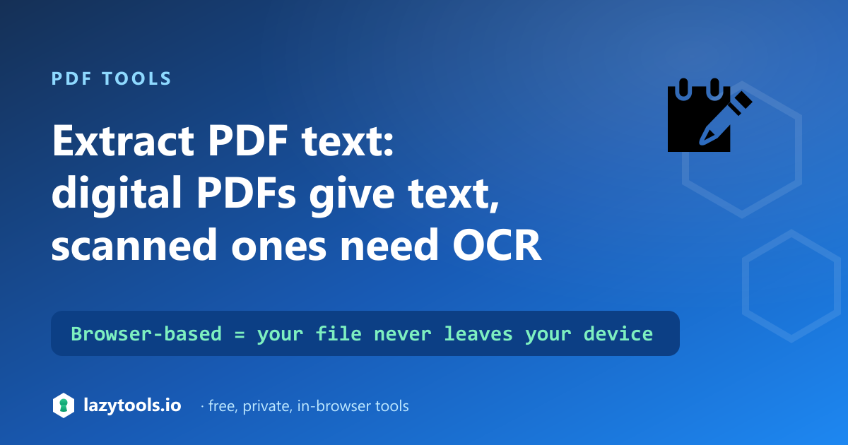 A digital PDF has a selectable text layer; a scanned PDF is images that need OCR.